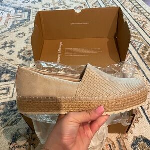 Beige Espadrille Slip-On Shoes